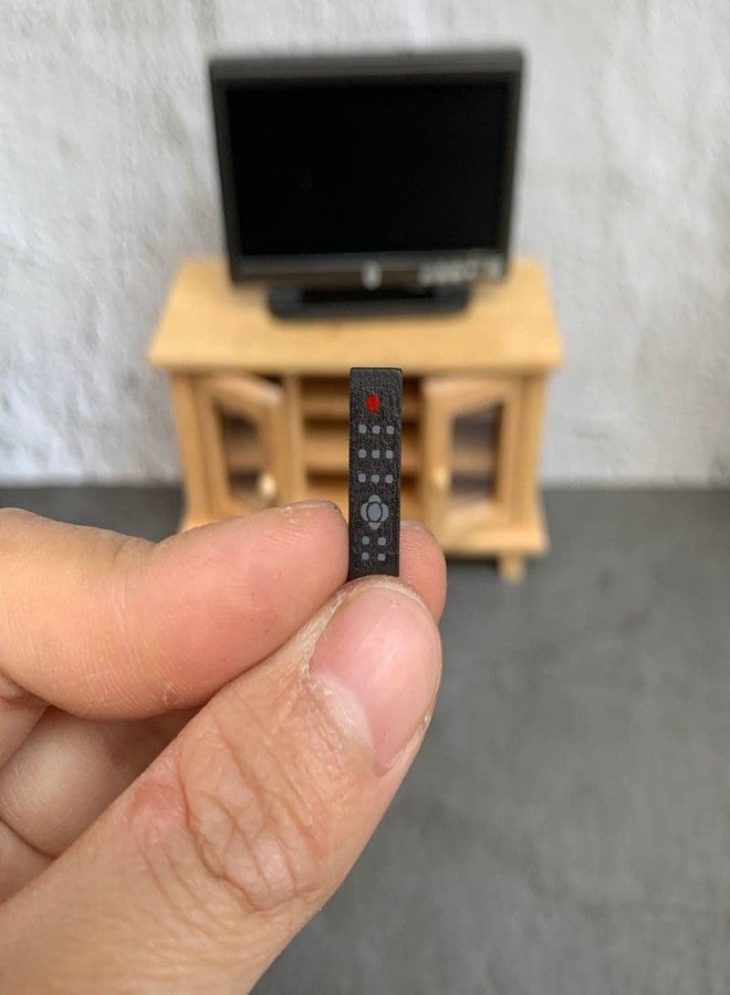 Lynkaye Dollhouse Decoration Accessories,1:12 Fireplace TV Miniature Furniture Room Wooden Vintage Fireplace Mini Furniture - Image 5